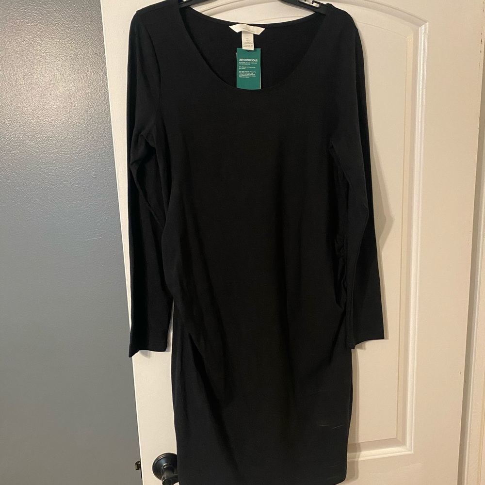 NWT H&M Black maternity midi dress